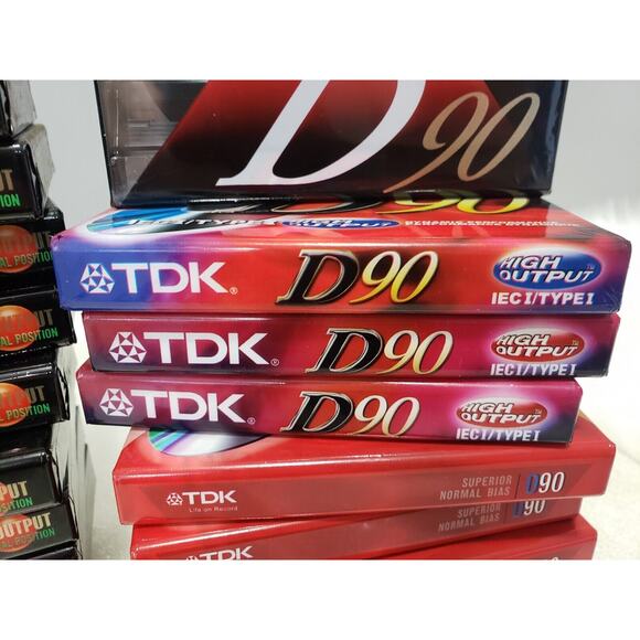 Lot 20 New Factory Sealed TDK D90 High Output Audio Cassette Tapes IEC Type 1 - Picture 4 of 5